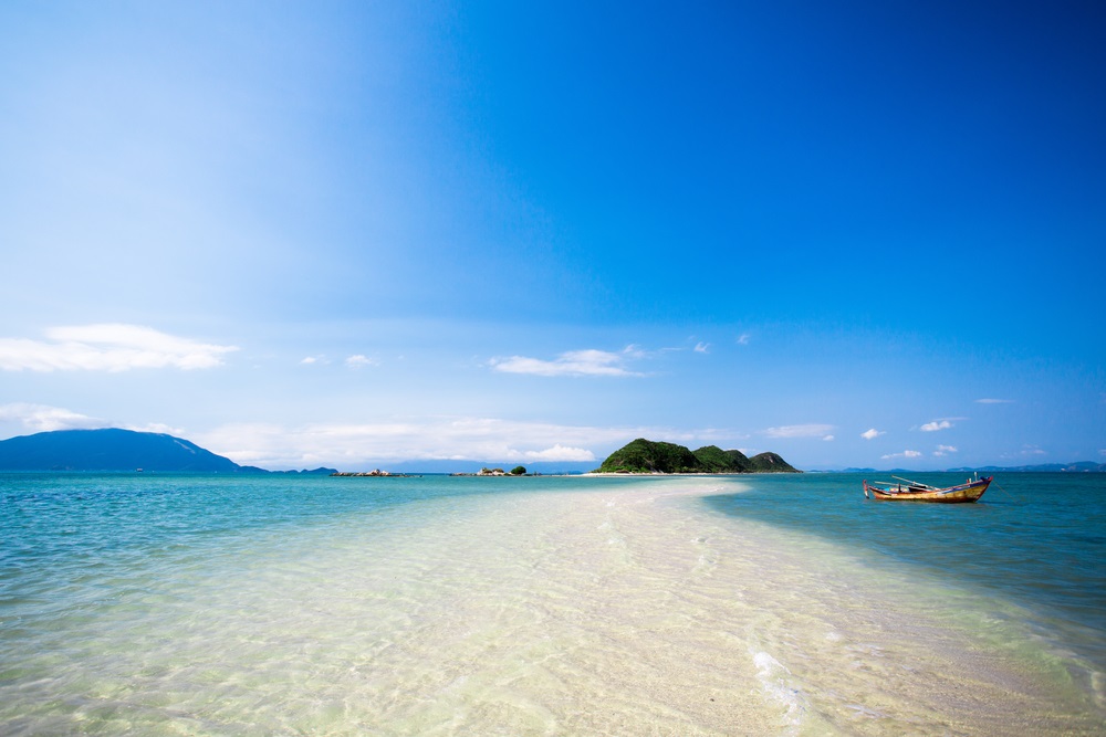 Sandbar on the coast of Nha Trang