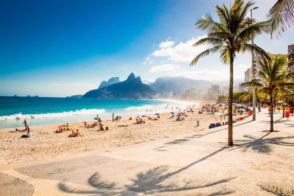 The famous Copacabana beach in Rio de Janeiro
