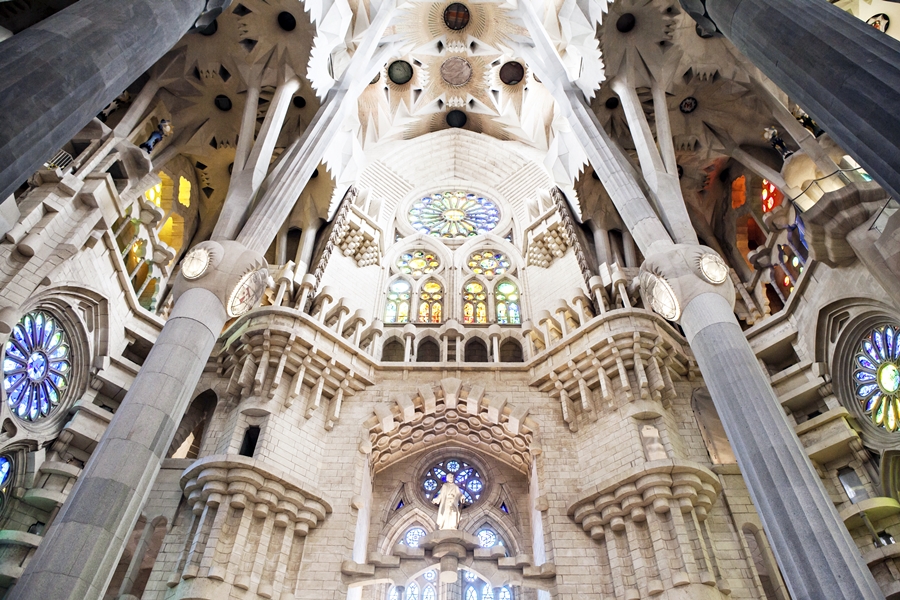 Interior of La Sagrada Familia