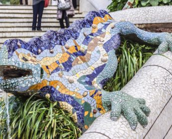 Lizard sculpture by Gaudi