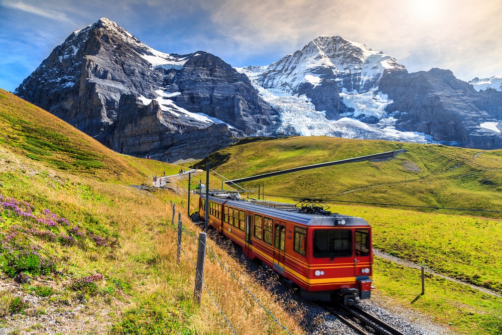 Scenic train to Jungfraujoch