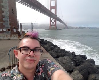 Selfie in front of Golden Gate Bridge