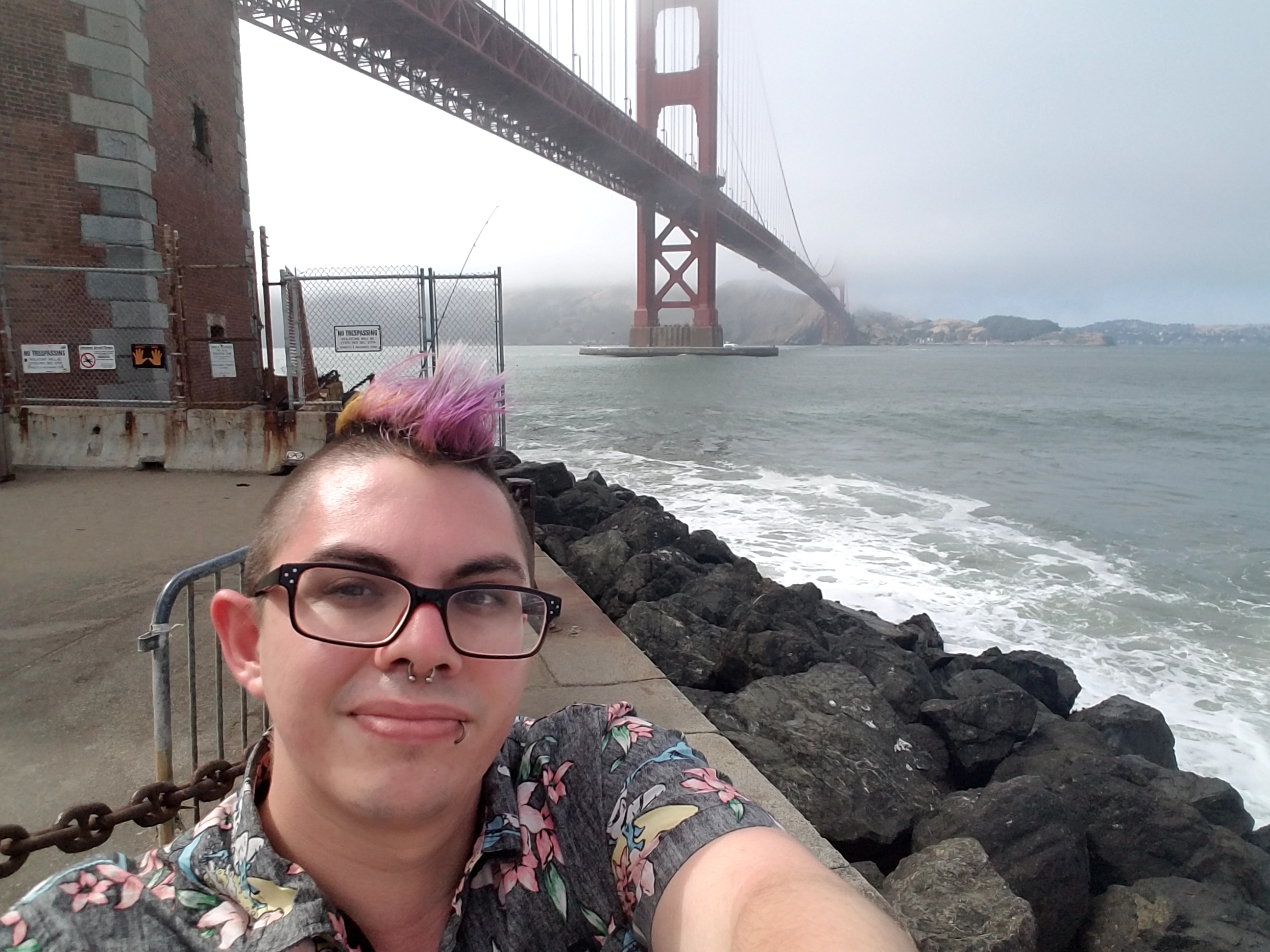 Selfie in front of Golden Gate Bridge