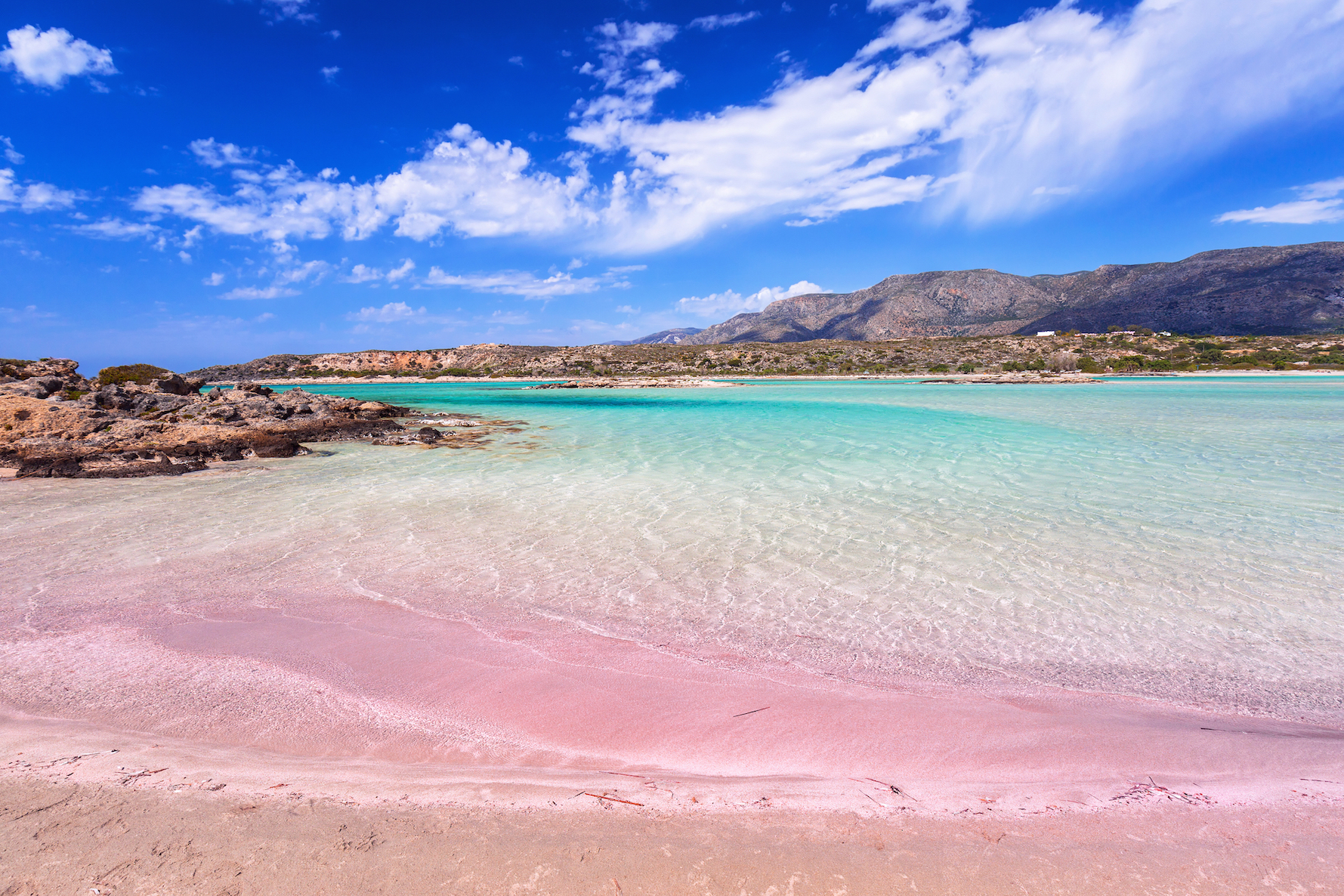 Elafonissi beach pink sand Crete