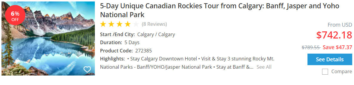5 day canadian rockies national parks