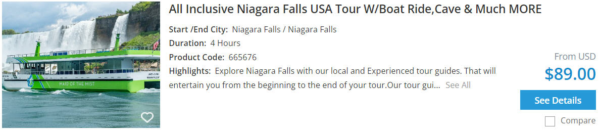 all inclusive niagara falls tour