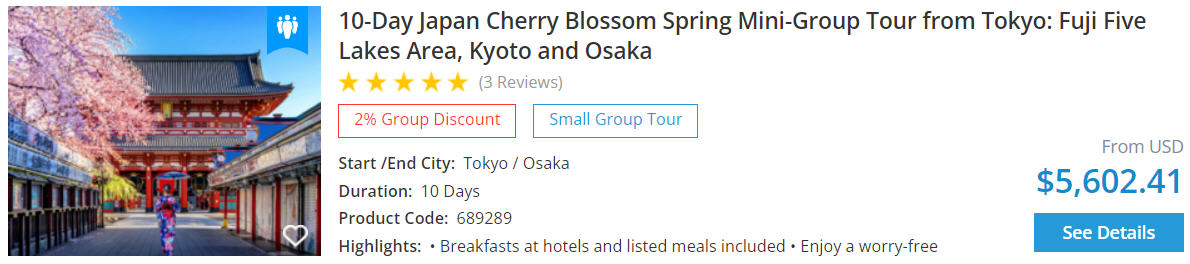 10 day cherry blossom tour