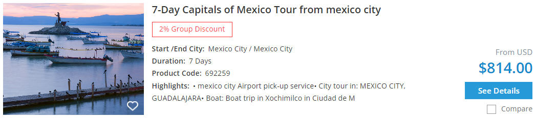 7-day mexico tour