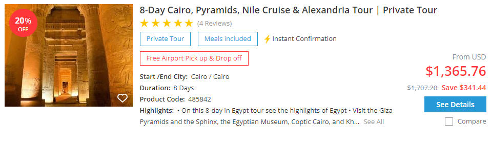 8 day egypt tour