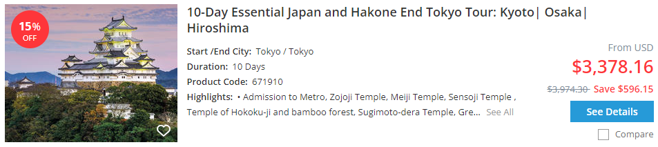 10-day japan hakone tour