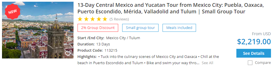 13-day mexico yucatan tour