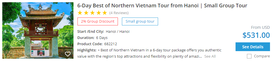 6-day Vietnam tour from Hanoi