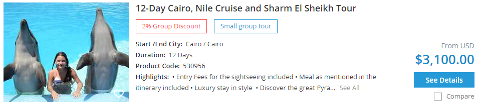 12-day Cairo Sharm EI Sheikh tour