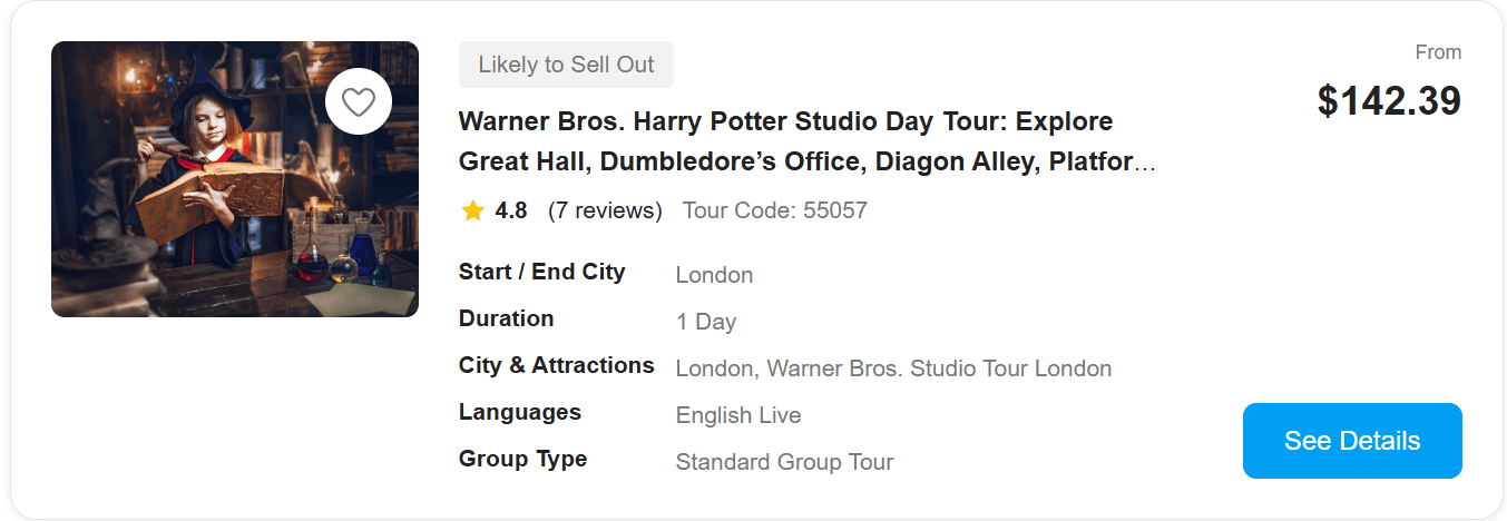 Harry Potter Studio Day Tour