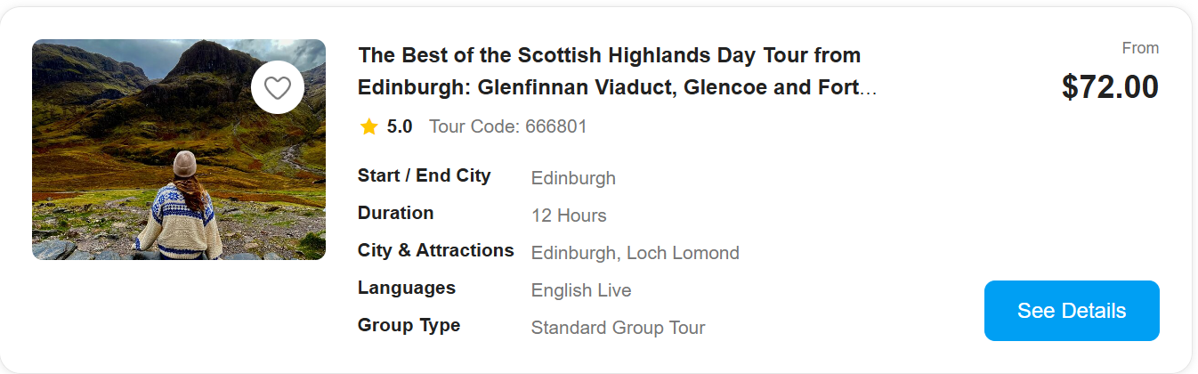 Scottish Highlands Day Tour
