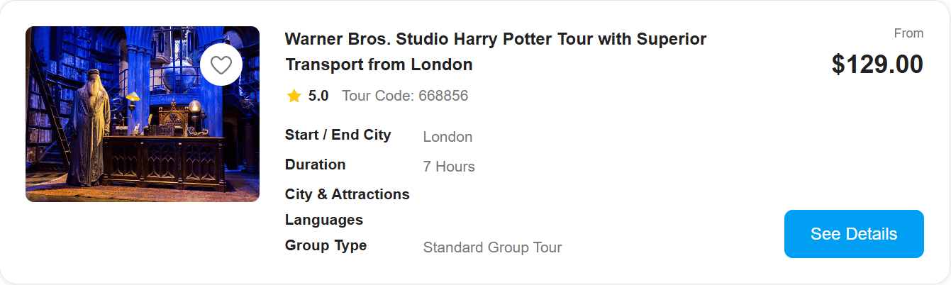 Warner Bros. Studio Harry Potter return tour