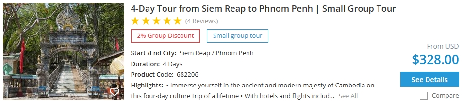 4-day tour from Siem Reap