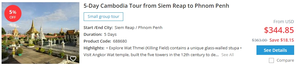 5-day Cambodia tour from Siem Reap