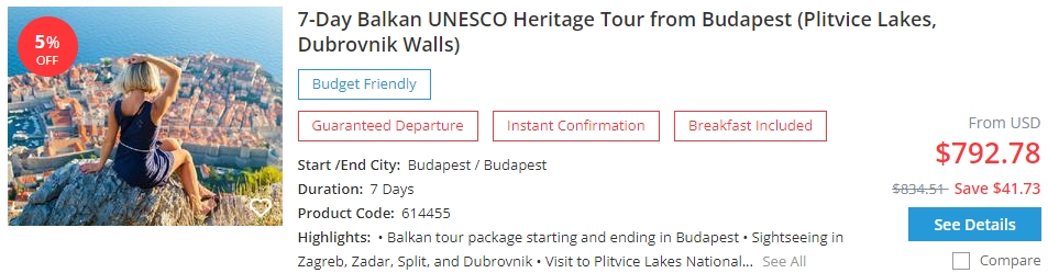 7-day Balkan tour