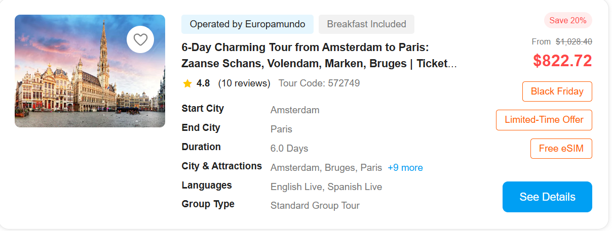 Tourism Products in the Netherlands