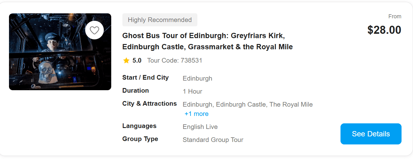 Edinburgh Castle ghost tour