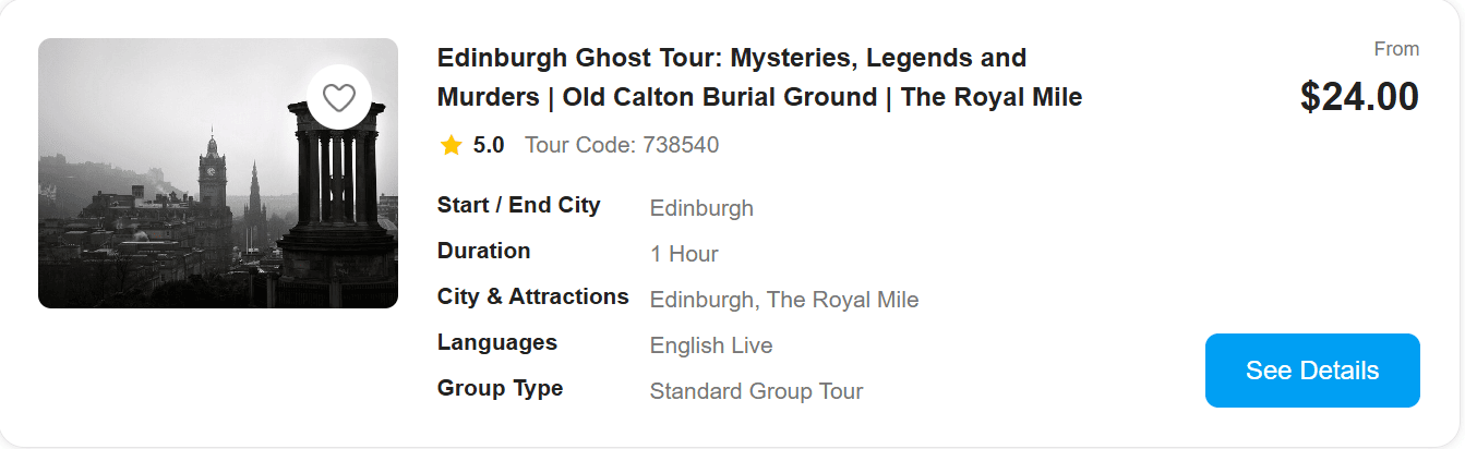 Royal Mile ghost tour