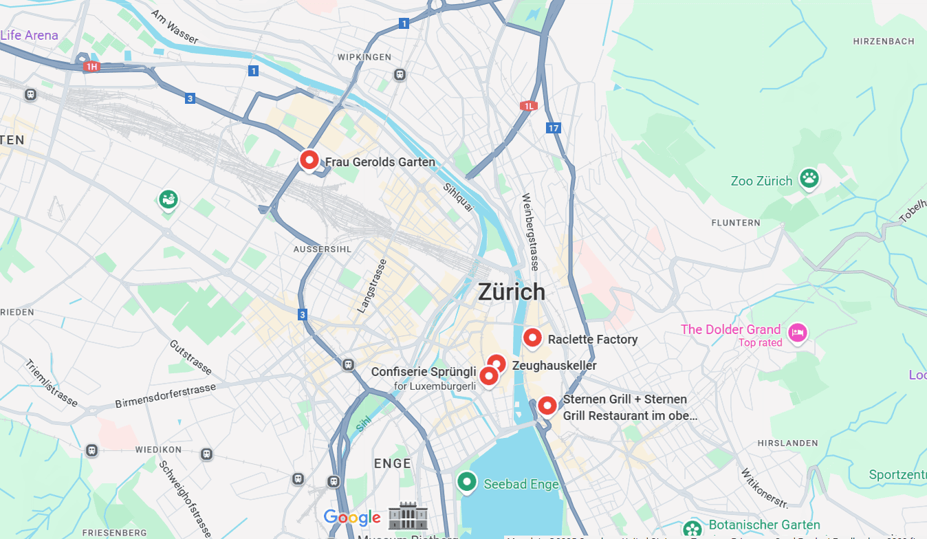 Zurich Food Map