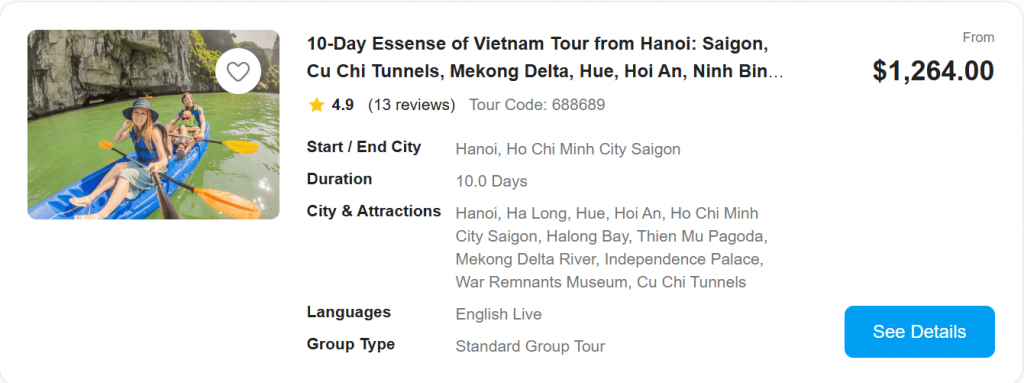 Product recommendations from Hanoi to Ho Chi Minh City