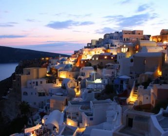 Santorini at night
