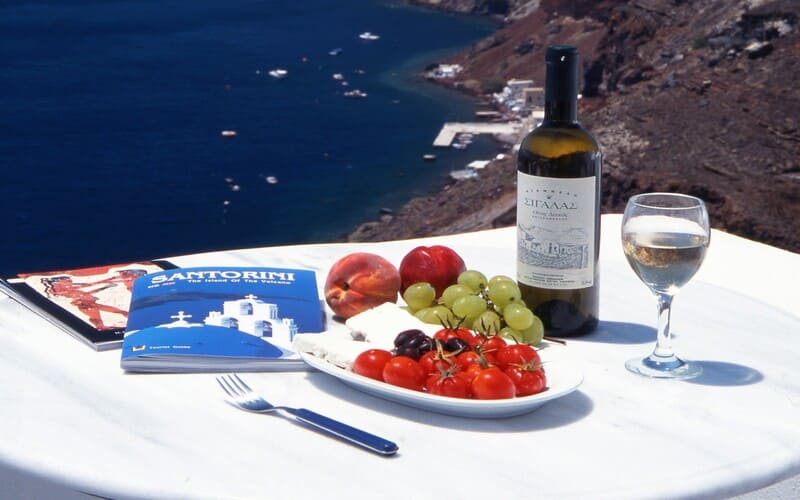 Santorini wine tasting
