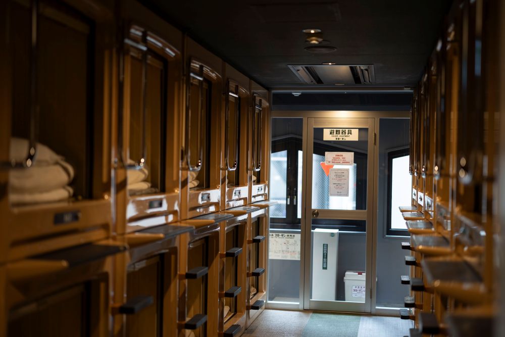 Japan capsule hotel