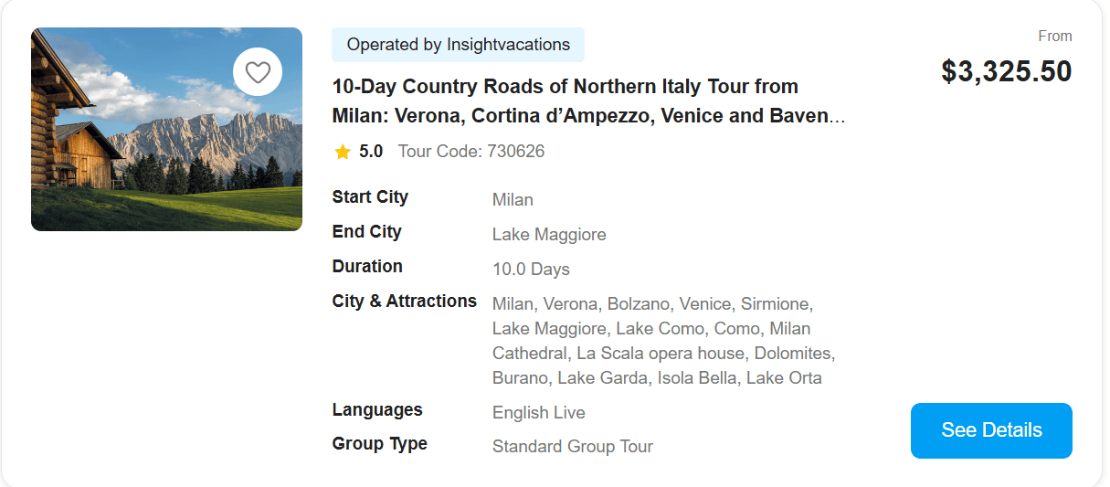 Recommended Products from Northern Italy