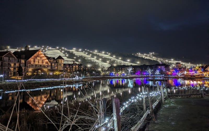 Blue Mountain Ontario at night