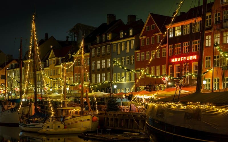 Copenhagen's Canals During Christmas