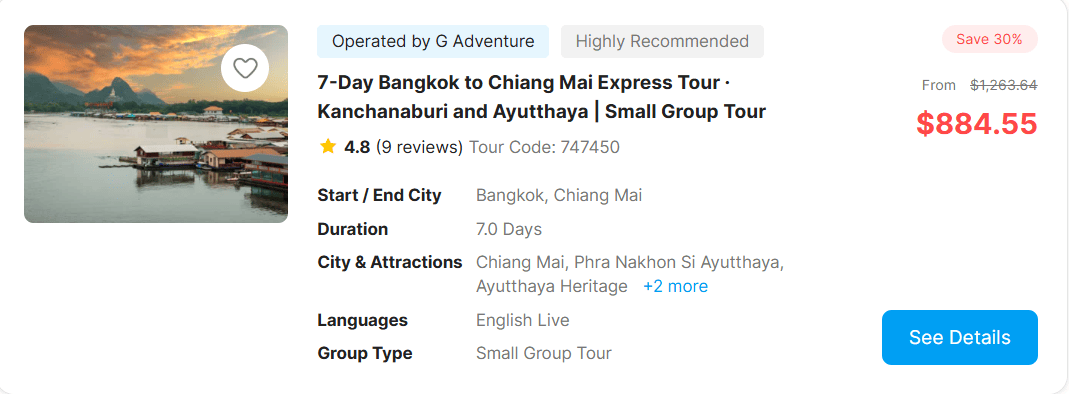 7-Day Thailand Products