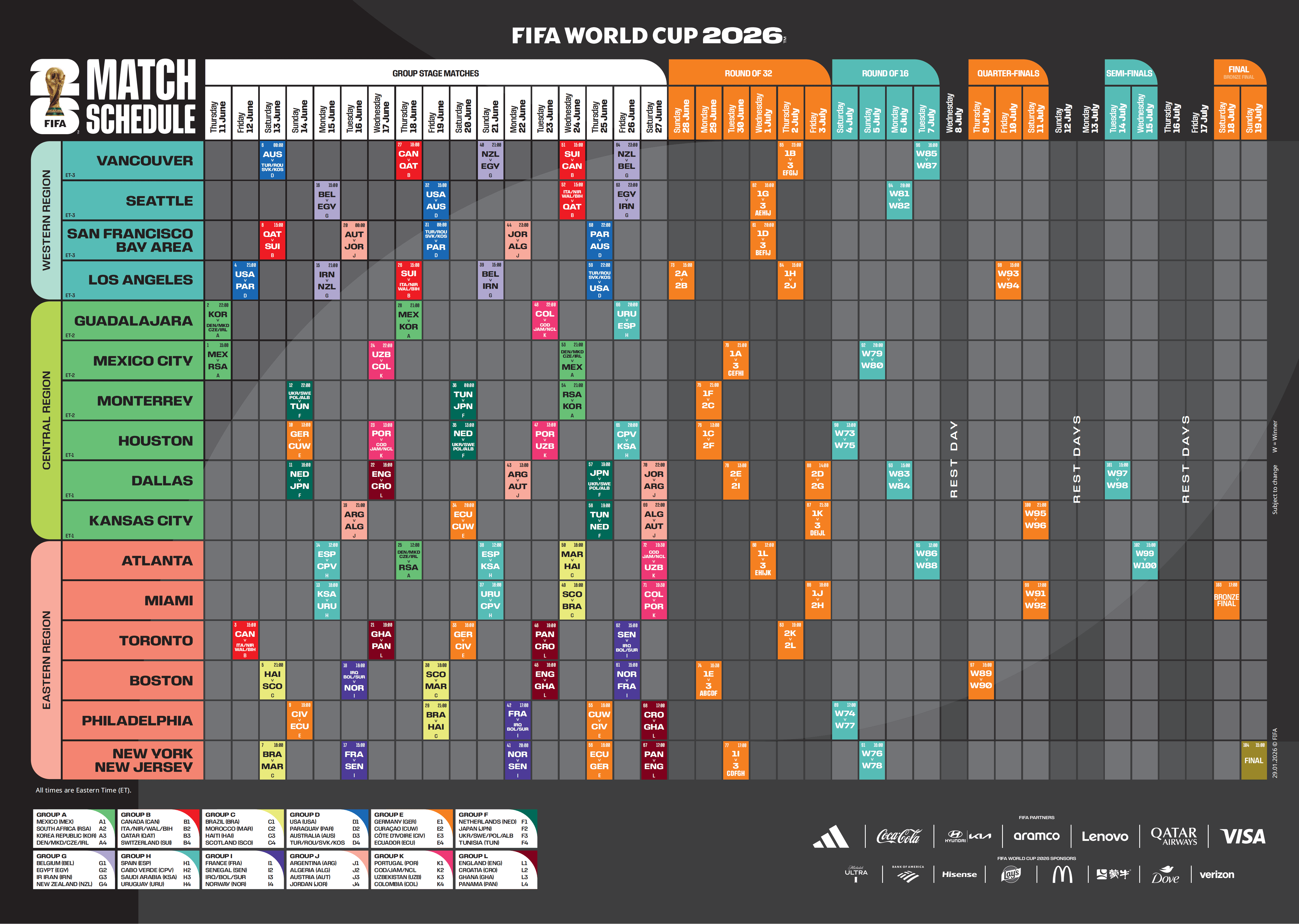 2026 FIFA World Cup Schedule
